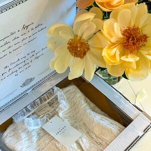 [New with Tags] Sézane Shenali Lace Shirt in Ecru in Size 36